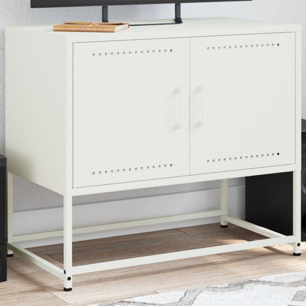 VidaXL Tv-meubel 68,5x39x60,5 cm staal wit