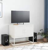 VidaXL Tv-meubel 68,5x39x60,5 cm staal wit