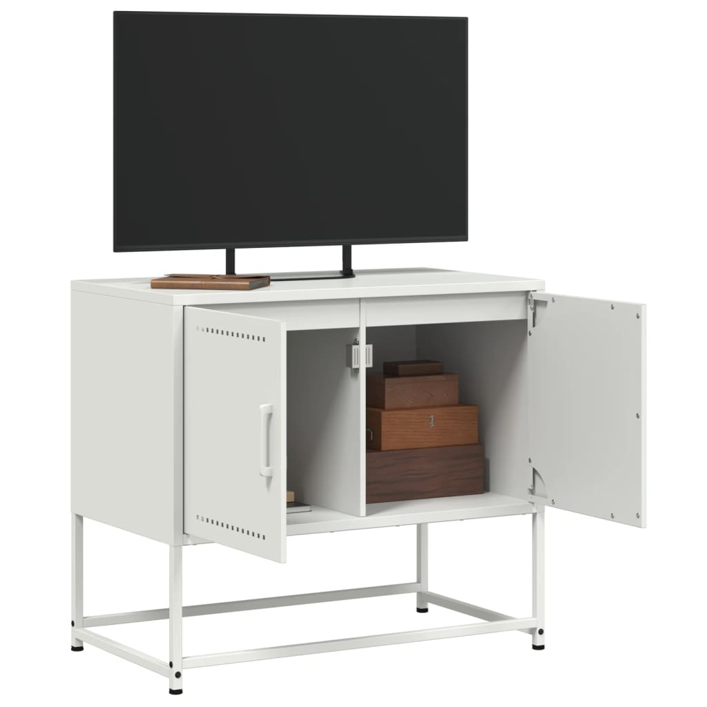 VidaXL Tv-meubel 68,5x39x60,5 cm staal wit