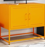 VidaXL Tv-meubel 68,5x39x60,5 cm staal mosterdgeel
