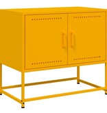 VidaXL Tv-meubel 68,5x39x60,5 cm staal mosterdgeel