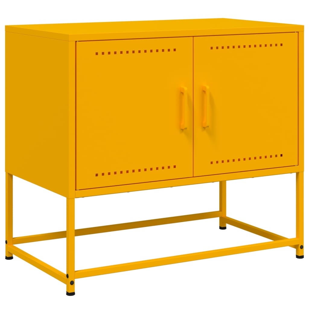 VidaXL Tv-meubel 68,5x39x60,5 cm staal mosterdgeel