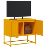 VidaXL Tv-meubel 68,5x39x60,5 cm staal mosterdgeel