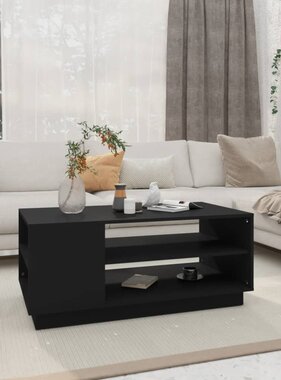 VidaXL Salontafel 102x55x43 cm bewerkt hout zwart