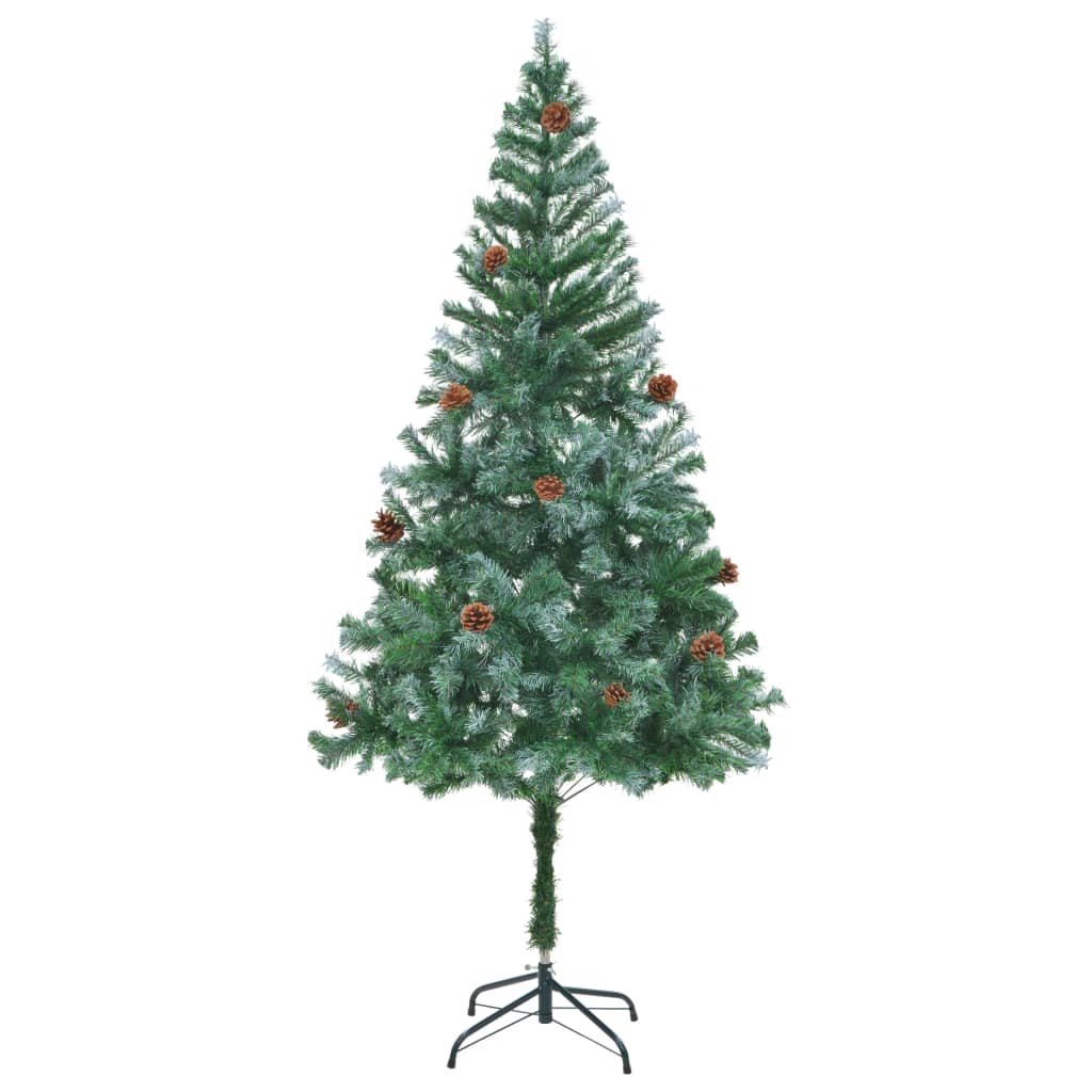 VidaXL Kunstkerstboom met dennenappels 180 cm