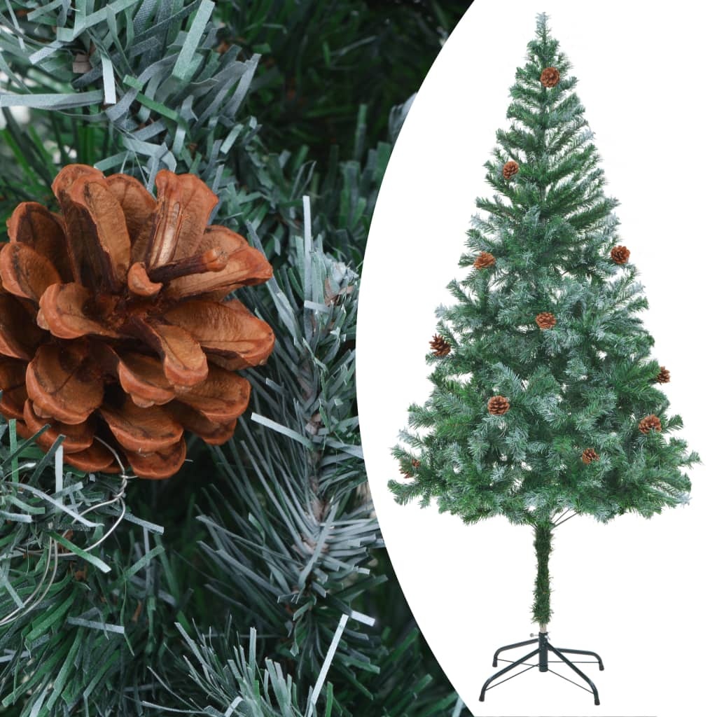 VidaXL Kunstkerstboom met dennenappels 180 cm