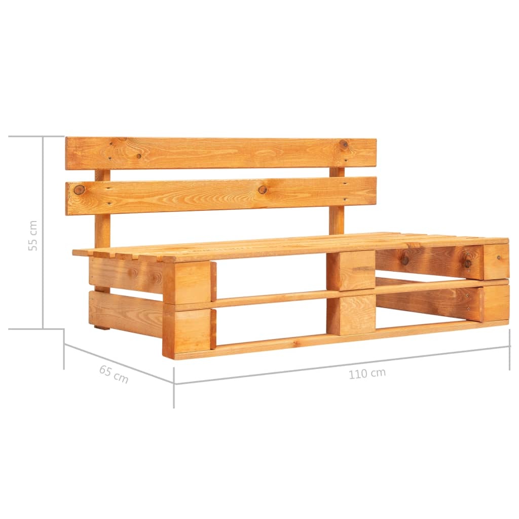 VidaXL Tuinbank pallet hout honingbruin