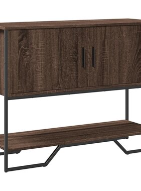 VidaXL Wandtafel 100x35x74,5 cm bewerkt hout bruin eikenkleurig