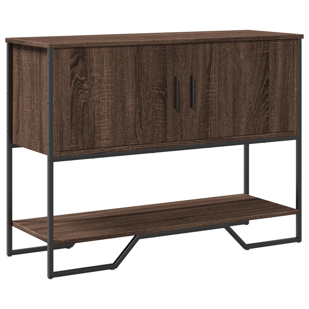 VidaXL Wandtafel 100x35x74,5 cm bewerkt hout bruin eikenkleurig