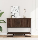 VidaXL Wandtafel 100x35x74,5 cm bewerkt hout bruin eikenkleurig