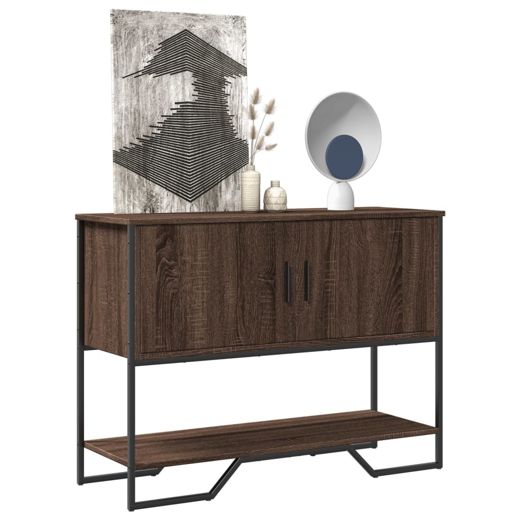 VidaXL Wandtafel 100x35x74,5 cm bewerkt hout bruin eikenkleurig
