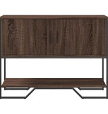 VidaXL Wandtafel 100x35x74,5 cm bewerkt hout bruin eikenkleurig