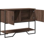 VidaXL Wandtafel 100x35x74,5 cm bewerkt hout bruin eikenkleurig