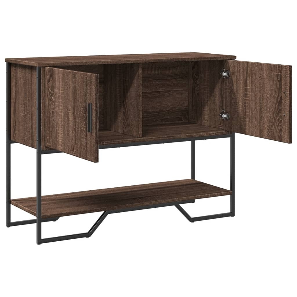 VidaXL Wandtafel 100x35x74,5 cm bewerkt hout bruin eikenkleurig