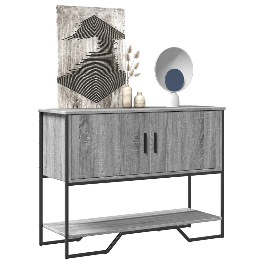 VidaXL Wandtafel 100x35x74,5 cm bewerkt hout grijs sonoma eikenkleurig