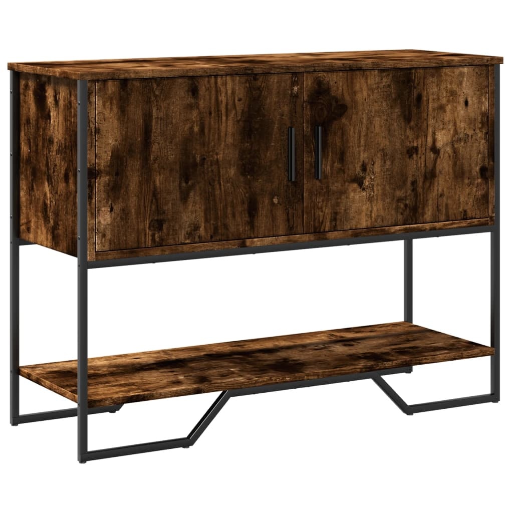 VidaXL Wandtafel 100x35x74,5 cm bewerkt hout gerookt eikenkleurig