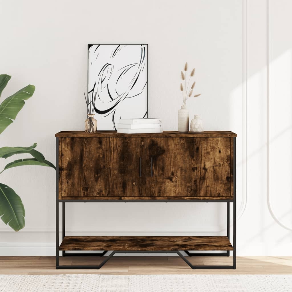 VidaXL Wandtafel 100x35x74,5 cm bewerkt hout gerookt eikenkleurig