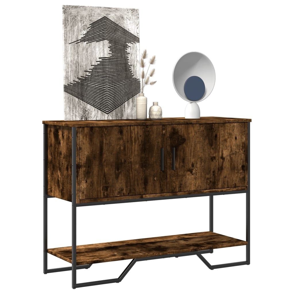 VidaXL Wandtafel 100x35x74,5 cm bewerkt hout gerookt eikenkleurig