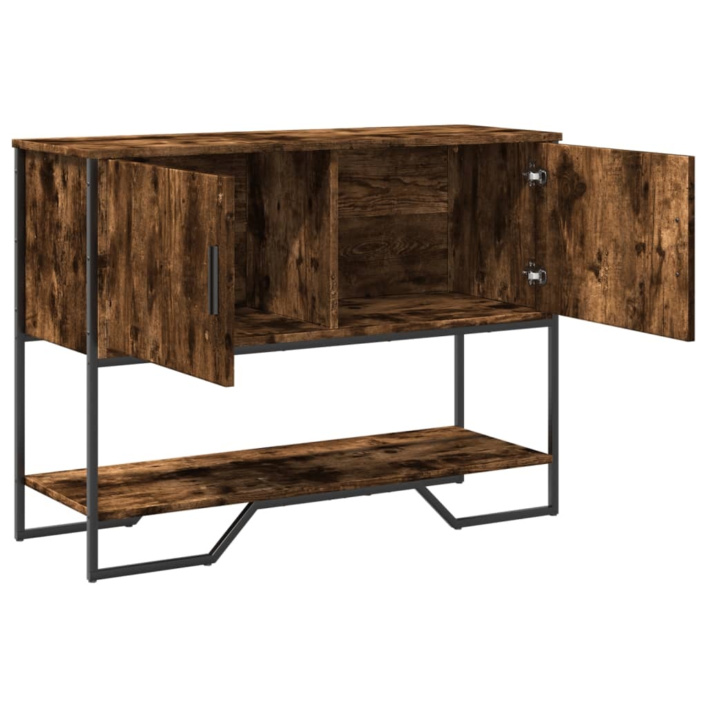VidaXL Wandtafel 100x35x74,5 cm bewerkt hout gerookt eikenkleurig