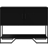 VidaXL Wandtafel 100x35x74,5 cm bewerkt hout zwart