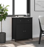 VidaXL Dressoir 70x30x80 cm bewerkt hout zwart