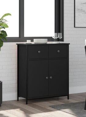 VidaXL Dressoir 70x30x80 cm bewerkt hout zwart
