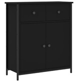 VidaXL Dressoir 70x30x80 cm bewerkt hout zwart