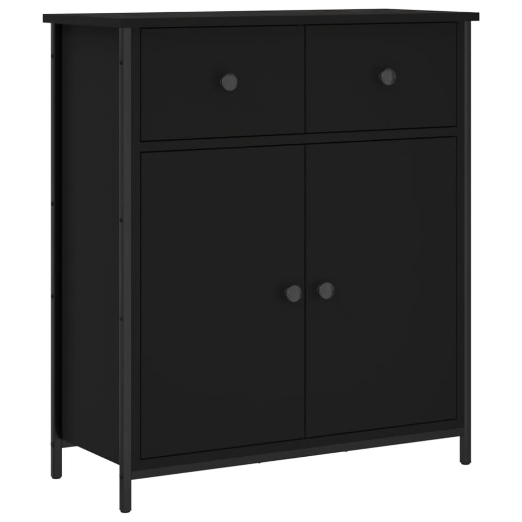 VidaXL Dressoir 70x30x80 cm bewerkt hout zwart