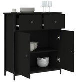 VidaXL Dressoir 70x30x80 cm bewerkt hout zwart
