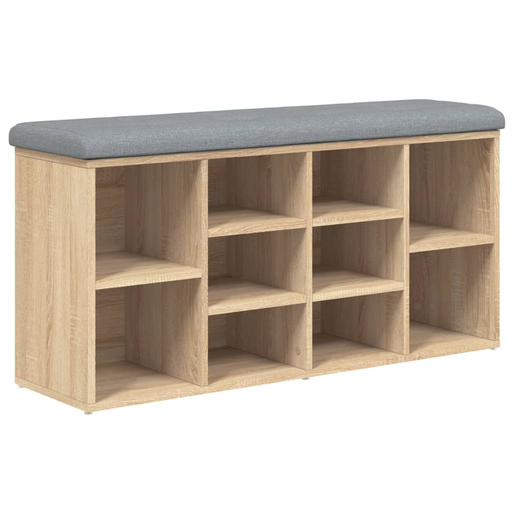 VidaXL Schoenenbank 102x32x50 cm bewerkt hout sonoma eikenkleurig