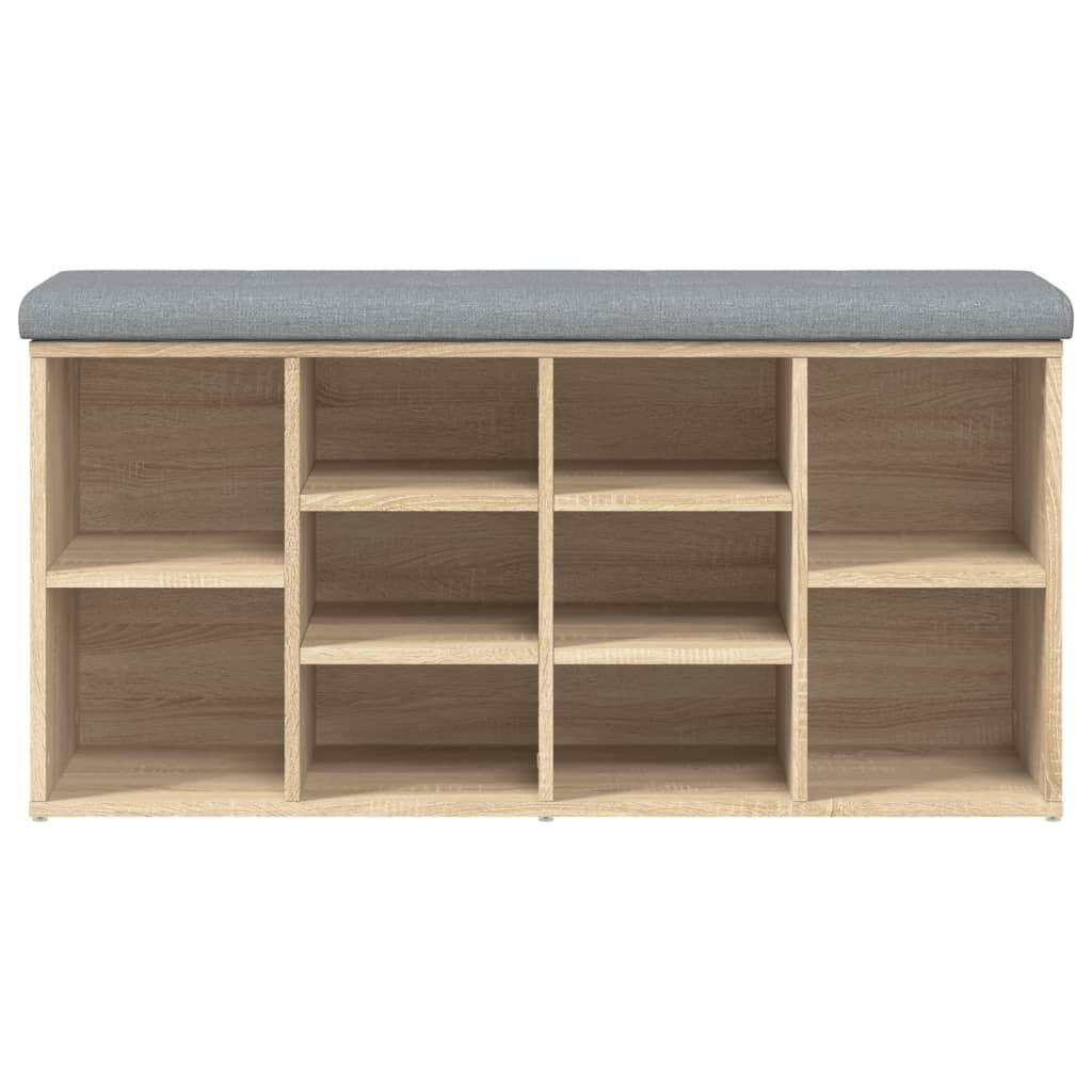 VidaXL Schoenenbank 102x32x50 cm bewerkt hout sonoma eikenkleurig