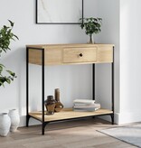 VidaXL Wandtafel 75x34,5x75 cm bewerkt hout sonoma eikenkleurig