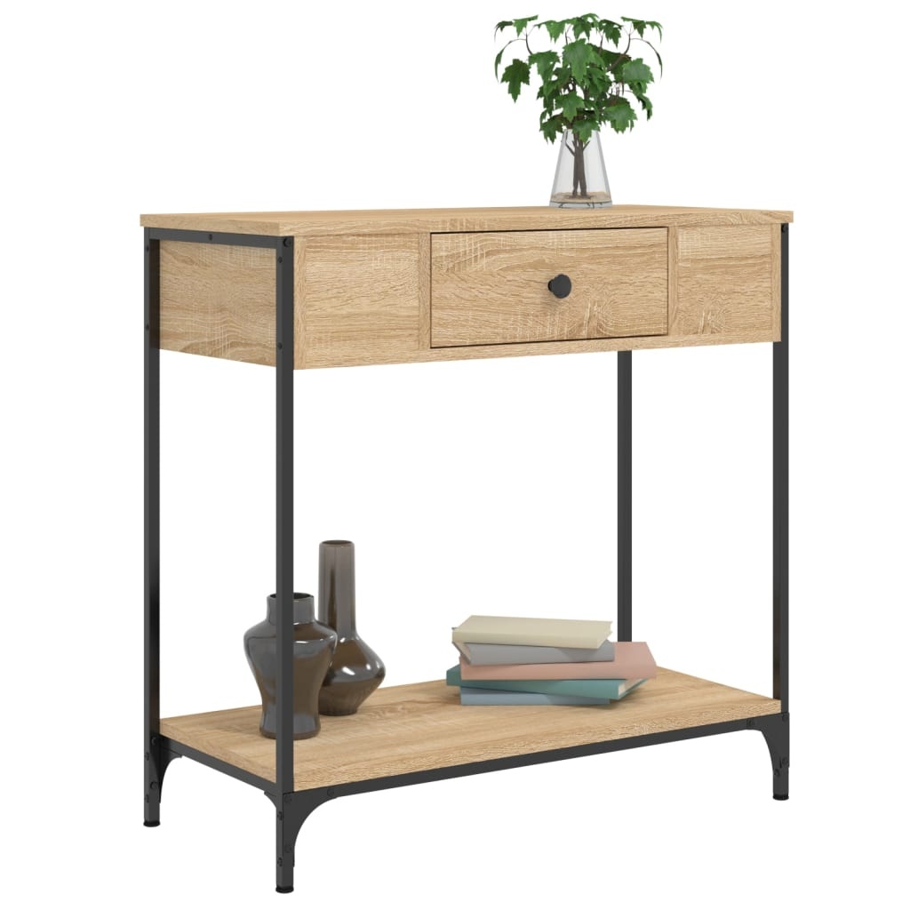 VidaXL Wandtafel 75x34,5x75 cm bewerkt hout sonoma eikenkleurig