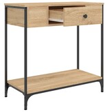 VidaXL Wandtafel 75x34,5x75 cm bewerkt hout sonoma eikenkleurig