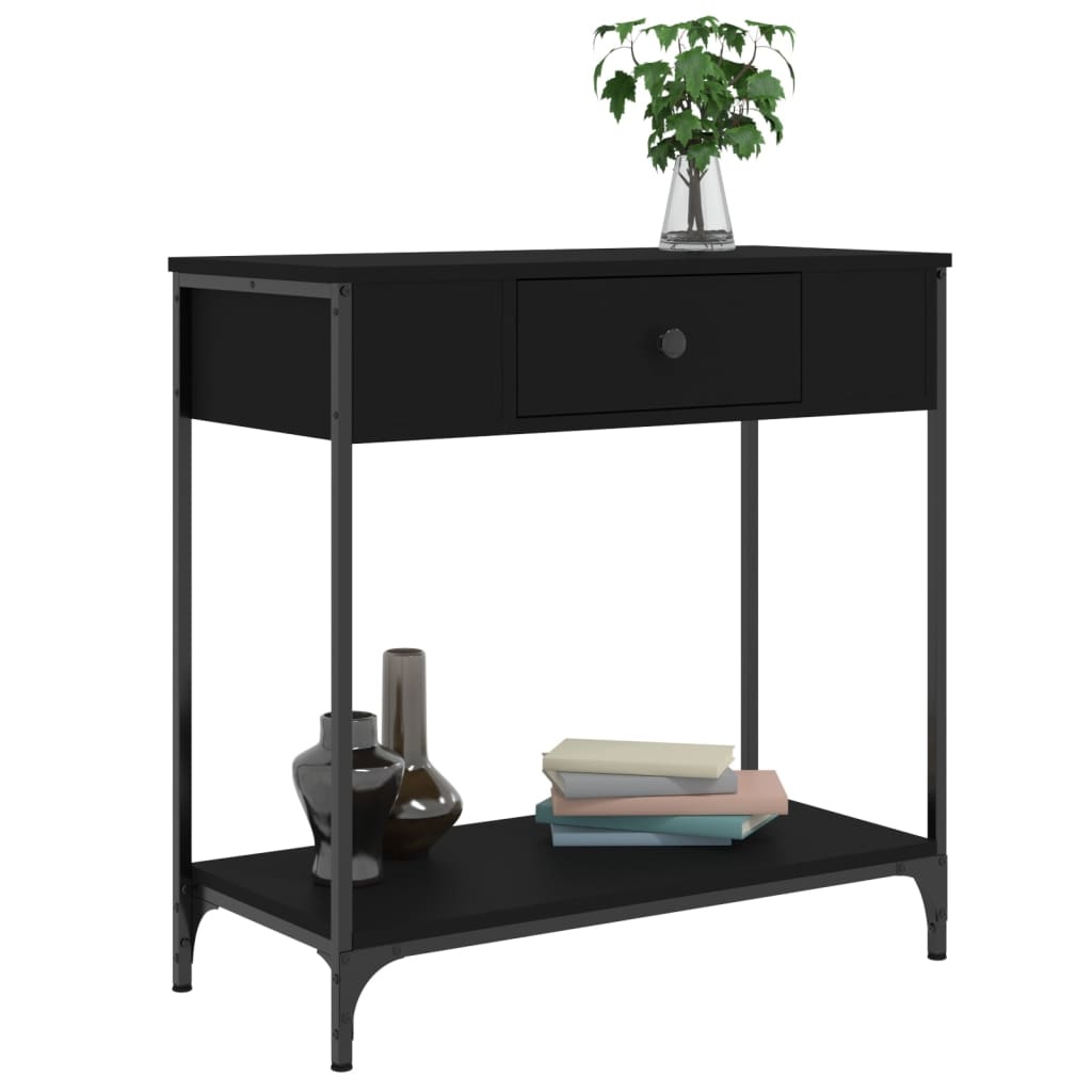 VidaXL Wandtafel 75x34,5x75 cm bewerkt hout zwart
