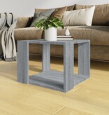 VidaXL Salontafel 40x40x30 cm bewerkt hout grijs sonoma eikenkleurig