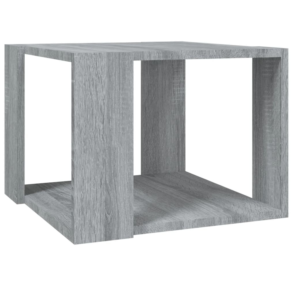 VidaXL Salontafel 40x40x30 cm bewerkt hout grijs sonoma eikenkleurig