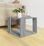 VidaXL Salontafel 40x40x30 cm bewerkt hout grijs sonoma eikenkleurig