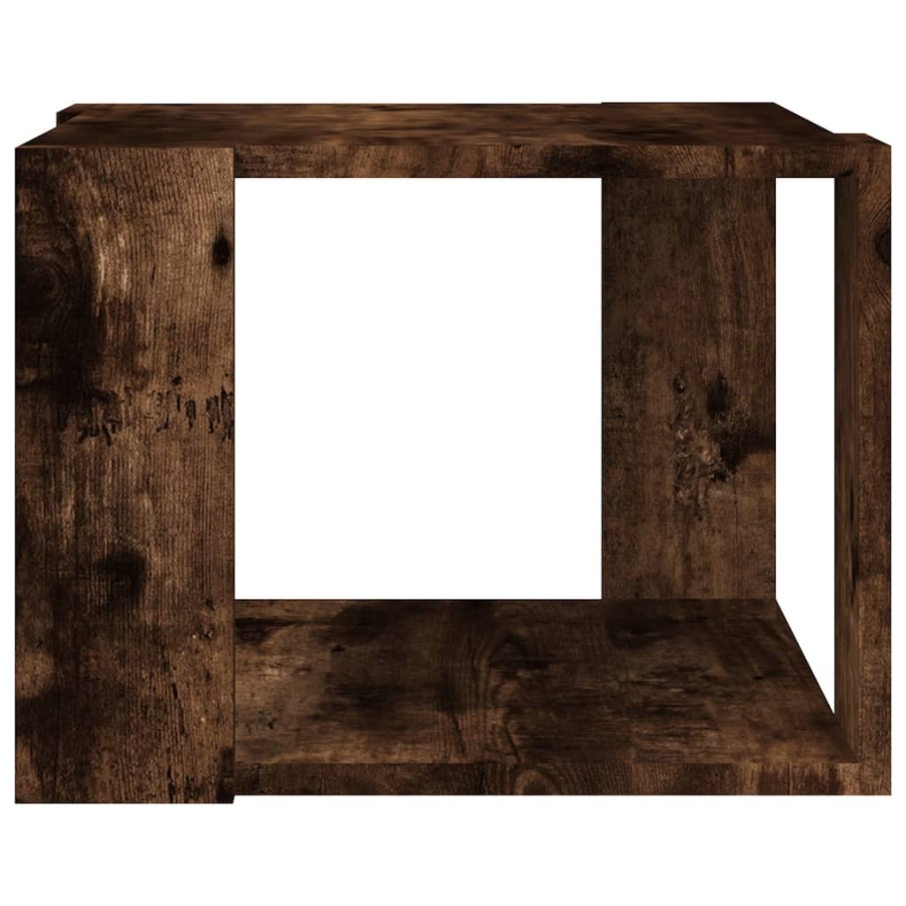 VidaXL Salontafel 40x40x30 cm bewerkt hout gerookt eikenkleurig