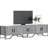 VidaXL Tv-meubel 180x34x41 cm bewerkt hout grijs sonoma eikenkleurig