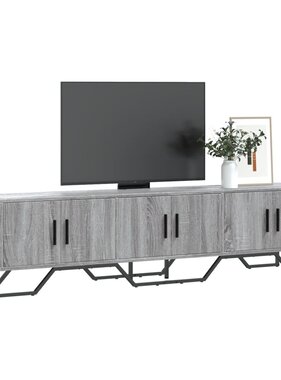 VidaXL Tv-meubel 180x34x41 cm bewerkt hout grijs sonoma eikenkleurig