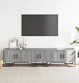 VidaXL Tv-meubel 180x34x41 cm bewerkt hout grijs sonoma eikenkleurig
