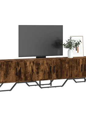 VidaXL Tv-meubel 180x34x41 cm bewerkt hout gerookt eikenkleurig