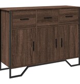 VidaXL Dressoir 97x32,5x74,5 cm bewerkt hout bruin eikenkleur