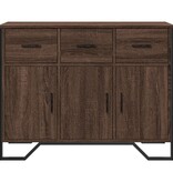 VidaXL Dressoir 97x32,5x74,5 cm bewerkt hout bruin eikenkleur