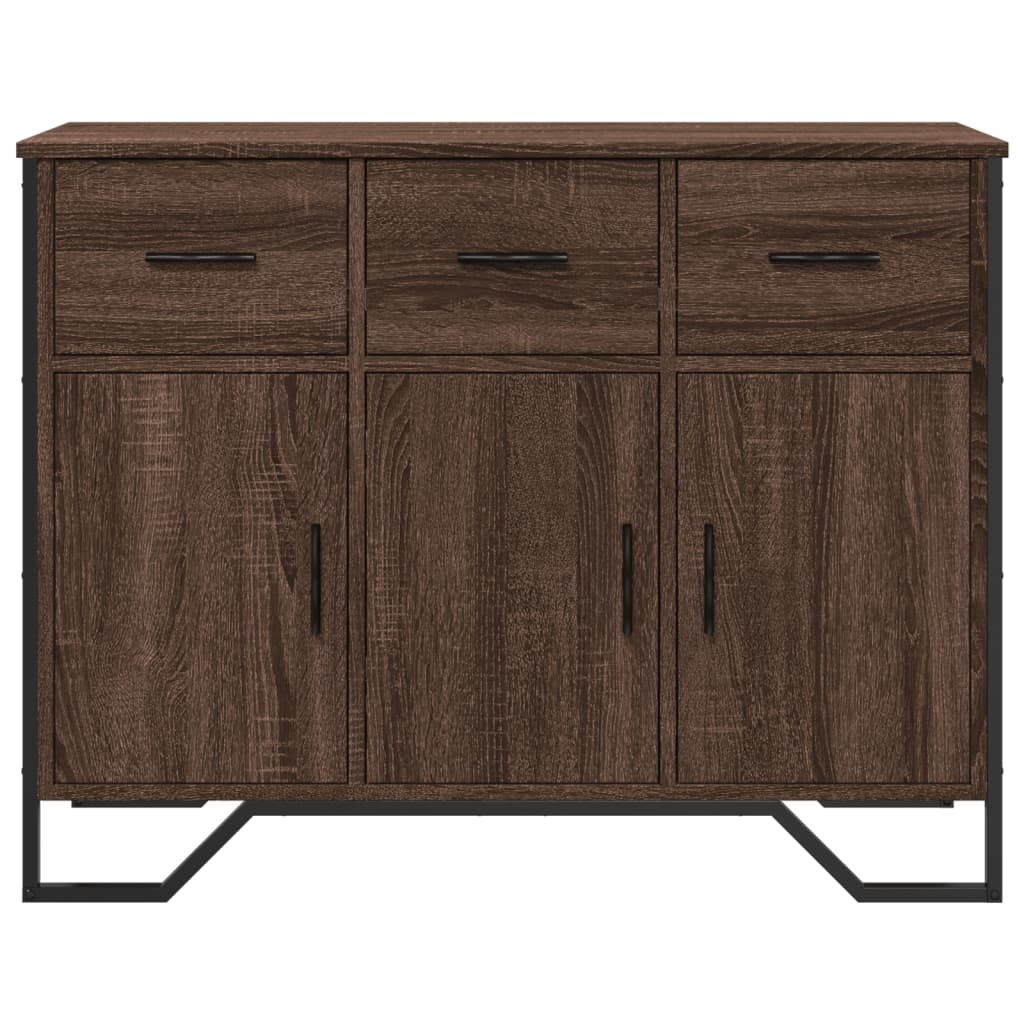 VidaXL Dressoir 97x32,5x74,5 cm bewerkt hout bruin eikenkleur