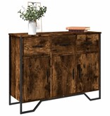 VidaXL Dressoir 97x32,5x74,5 cm bewerkt hout gerookt eikenkleurig