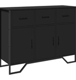 VidaXL Dressoir 97x32,5x74,5 cm bewerkt hout zwart