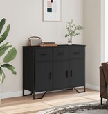 VidaXL Dressoir 97x32,5x74,5 cm bewerkt hout zwart
