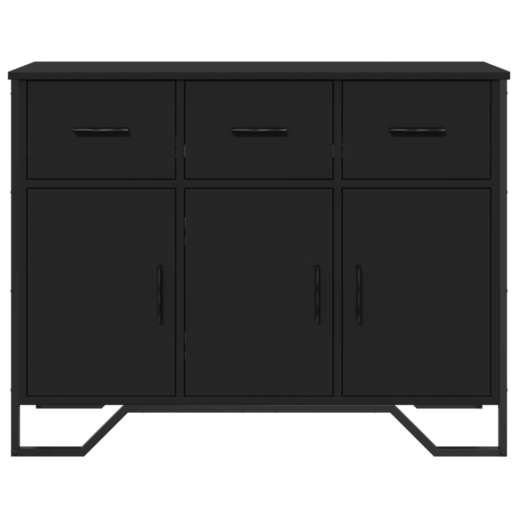 VidaXL Dressoir 97x32,5x74,5 cm bewerkt hout zwart